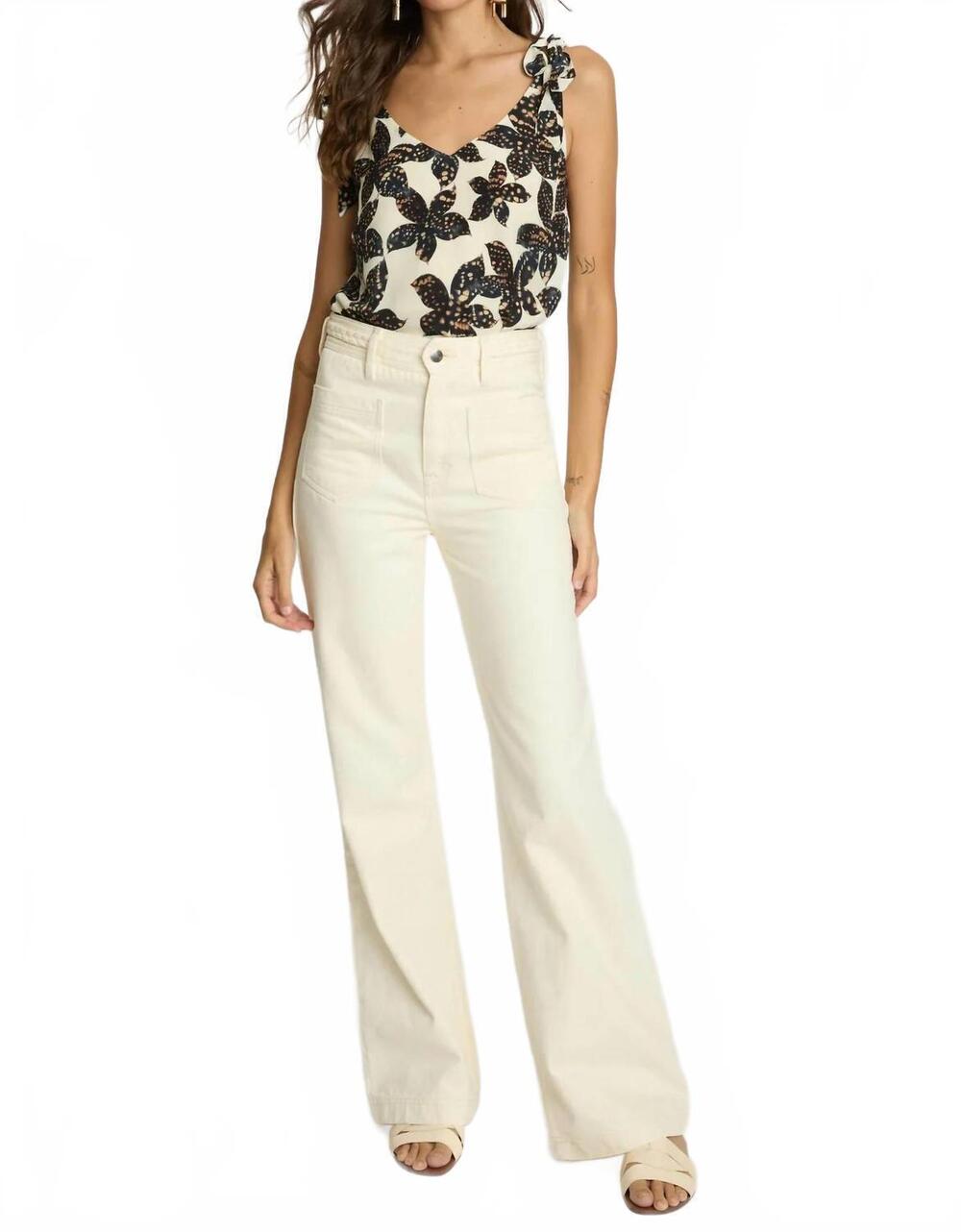 NEW CABALLERO lilia sleeveless top in ivory
